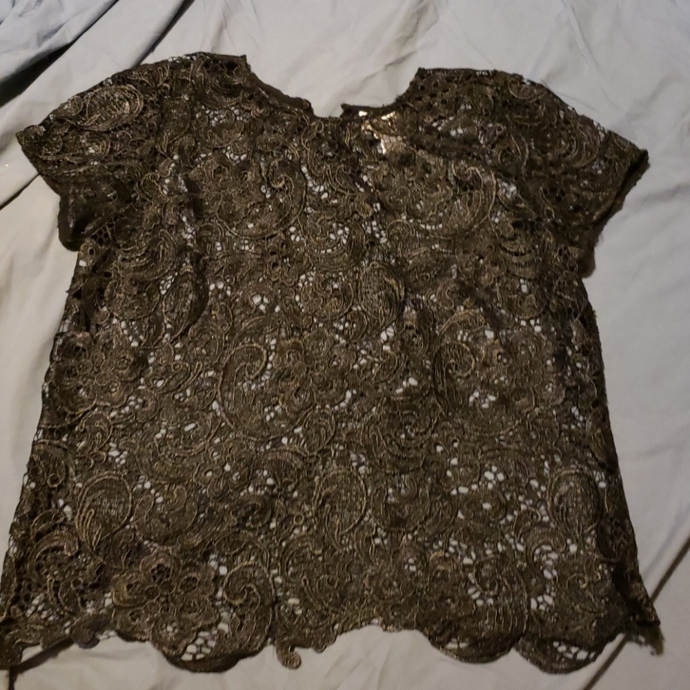 Black lace top size L